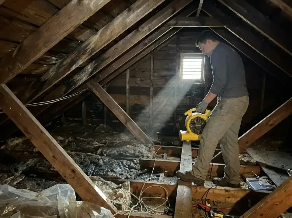 attic-water-damage-drying-proc-007 — frequently asked questions, Emergency Water Extraction & 24/7 Flood Response in De Soto…